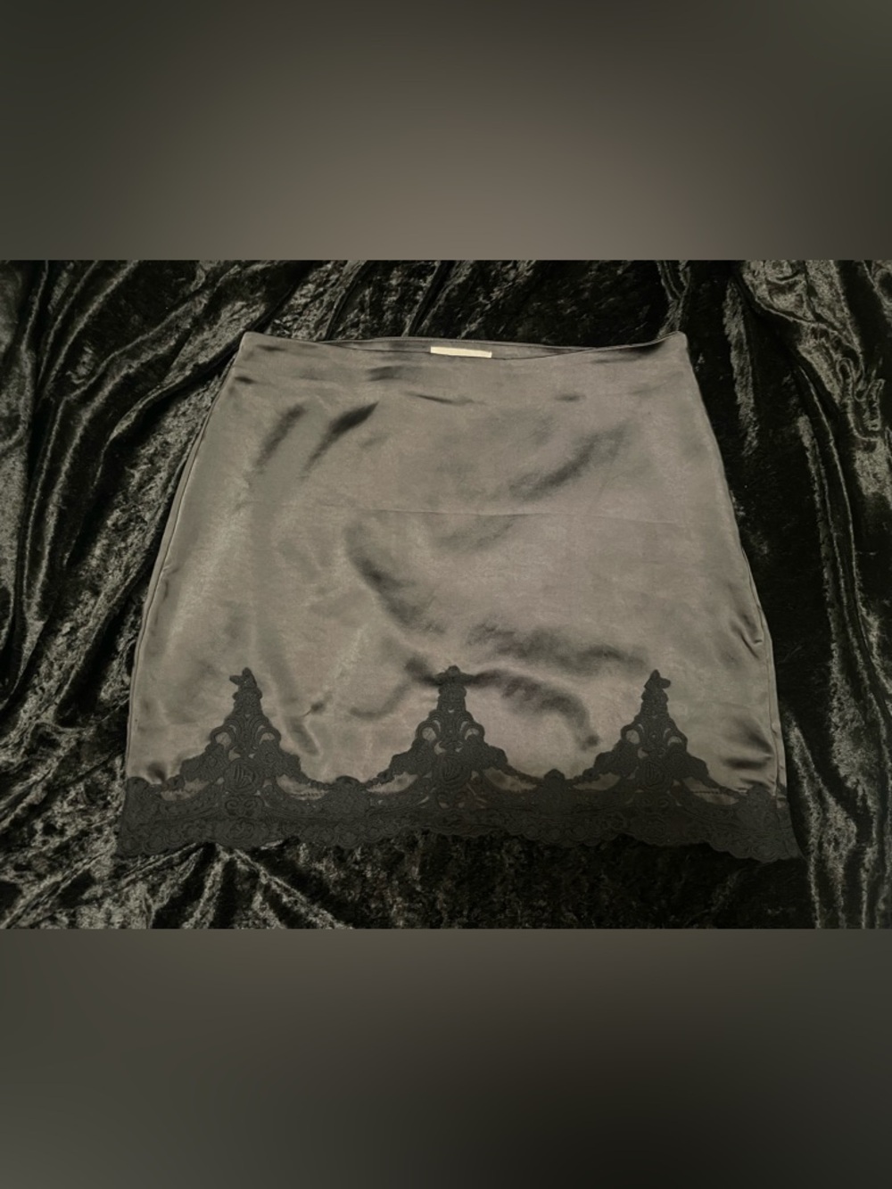 Black Satin Skirt